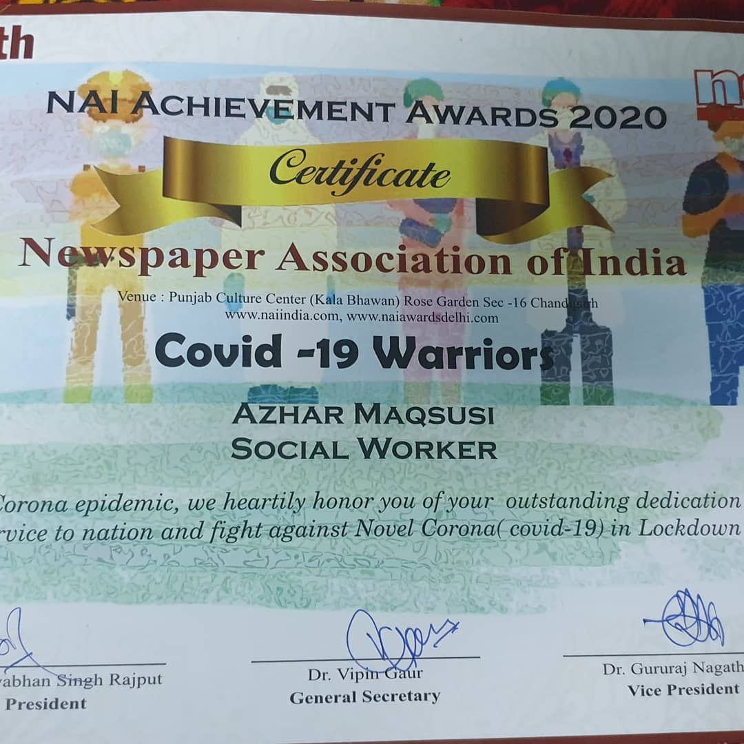 COVID19 Warrior Award
