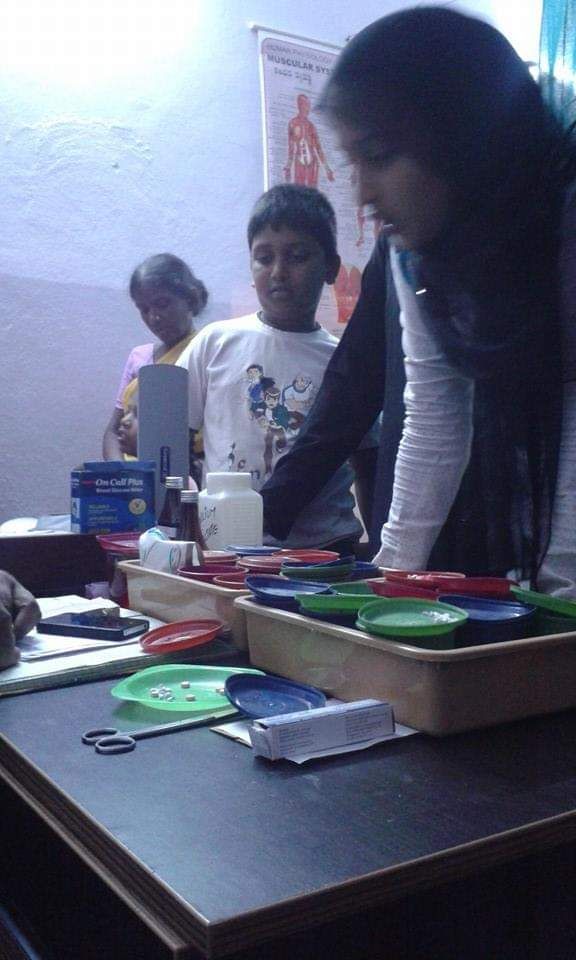 Patients receiving care at the charity clinic