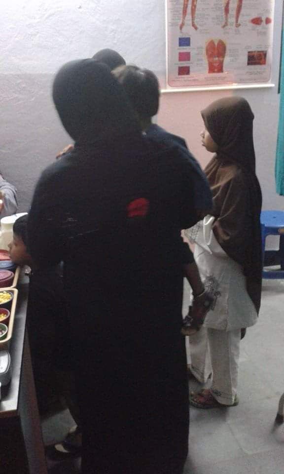Free medicines being provided at the health clinic
